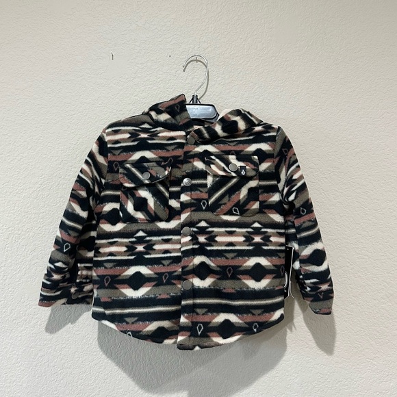 Volcom long sleeve patterned woven hooded jacket - 3T - Picture 1 of 6